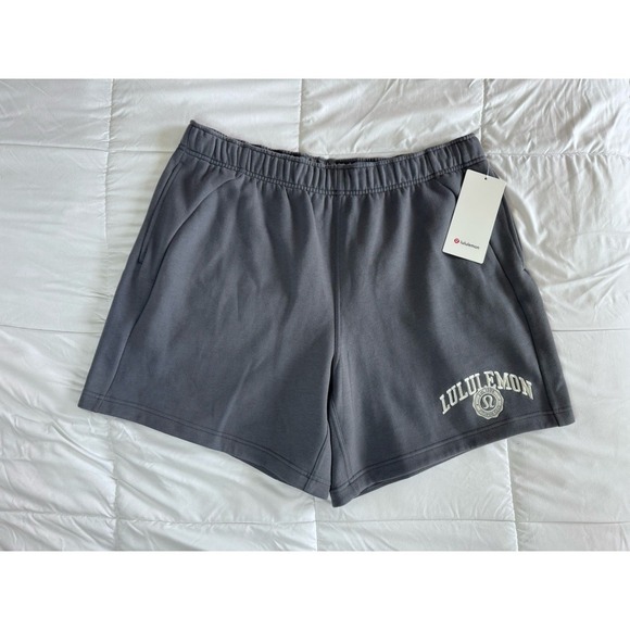 New Lululemon Scuba Oversized MR Short 7" Graphic Women's Size XL Solar Gray - Picture 1 of 12
